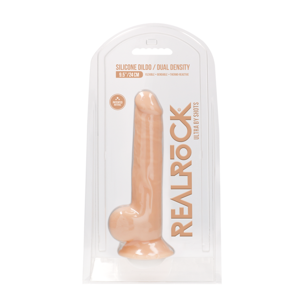 RealRock by Shots Silicone Dildo with Balls - 9 / 24 cm