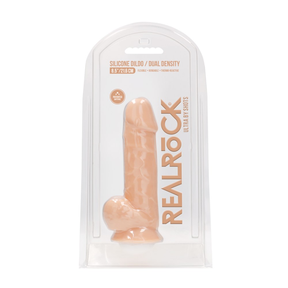 RealRock by Shots Silicone Dildo with Balls - 9 / 21,6 cm
