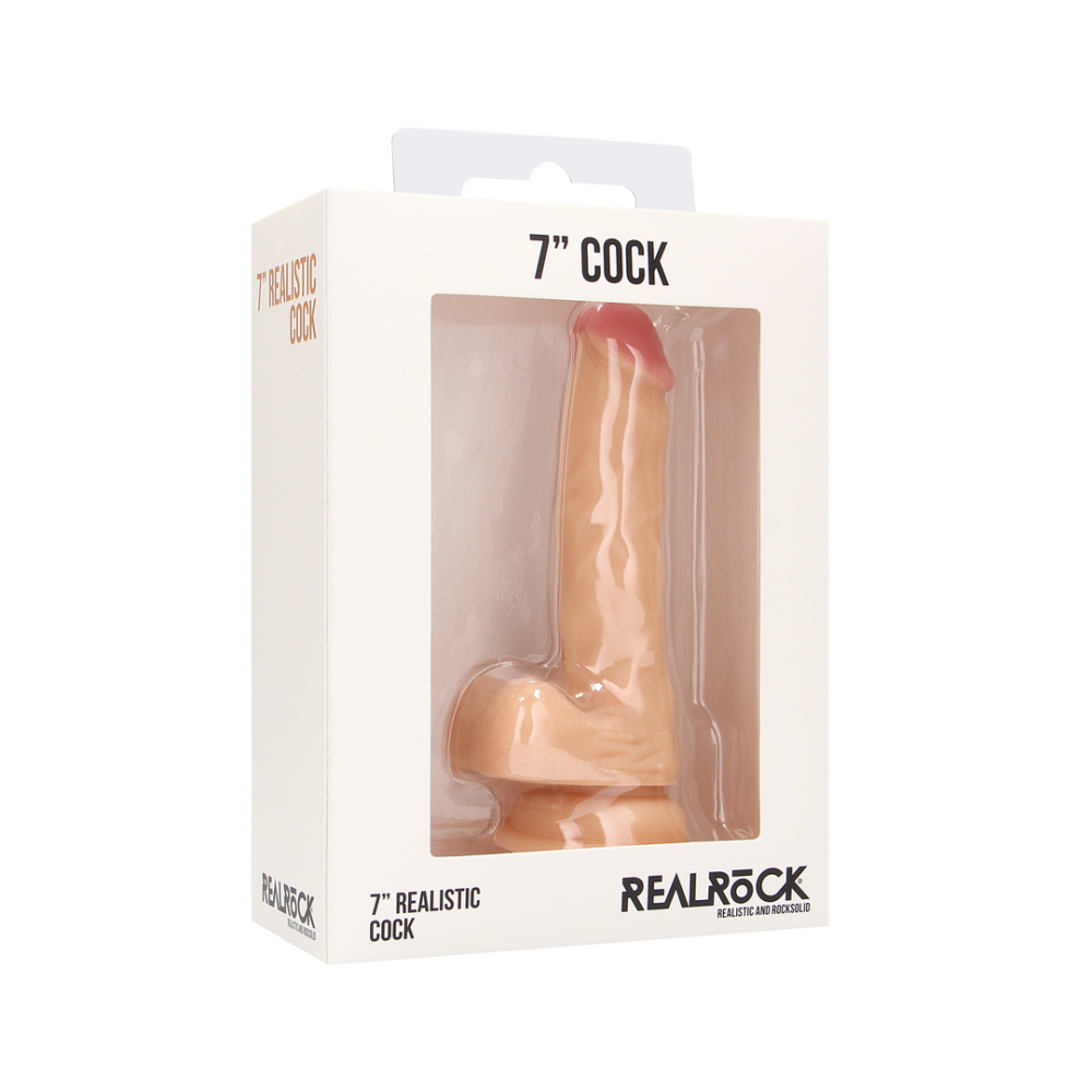 RealRock by Shots Realistic Cock with Scrotum - 7 / 18 cm