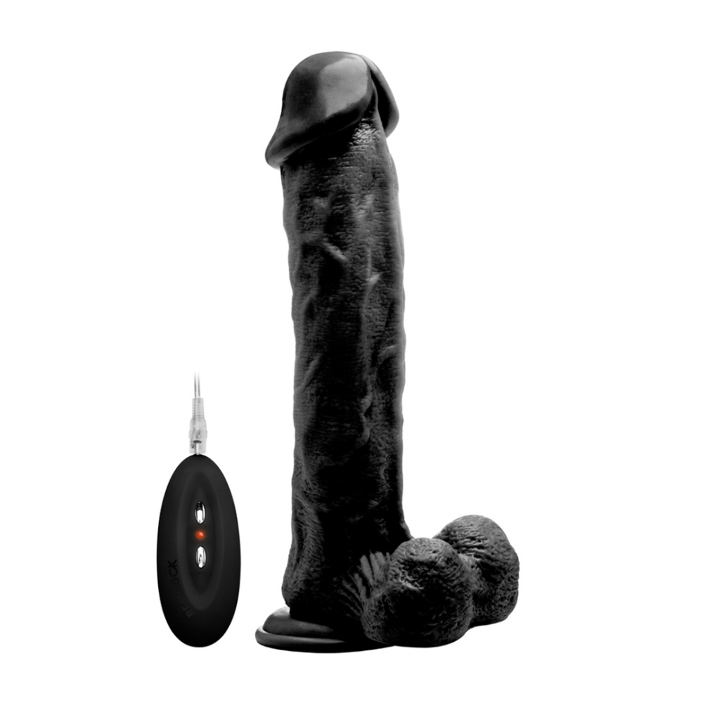 Image of RealRock by Shots Vibrating Realistic Cock with Scrotum - 11 / 28 cm