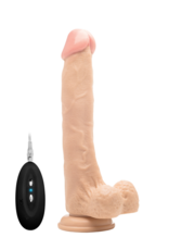 RealRock by Shots Vibrating Realistic Cock with Scrotum - 10 / 25 cm