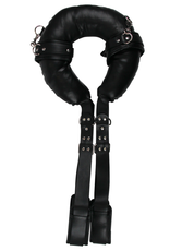 Ouch! by Shots Padded Thigh Sling with Hand Cuffs - Black