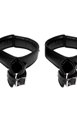 Ouch! by Shots Hand and Thigh Cuffs Set - Black