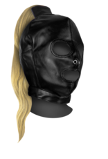 Ouch! by Shots Mask with Blonde Ponytail - Black