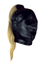 Ouch! by Shots Mask with Blonde Ponytail - Black