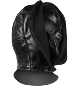 Ouch! by Shots Zip-up Bondage Mask - Black