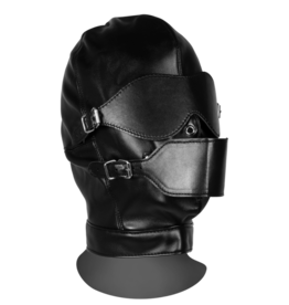 Ouch! by Shots Blindfolded Mask met Ademend Ball Gag - Zwart