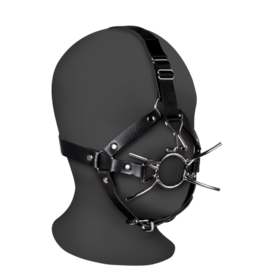 Ouch! by Shots Head Harness with Spider Gag and Nose Hooks - Black
