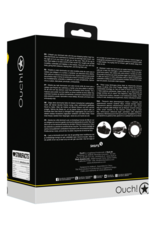 Ouch! by Shots Open Mouth Gag Hoofdharnas met Plug Stopper - Zwart