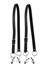 Ouch! by Shots Labia Spreader with Clamps - Black