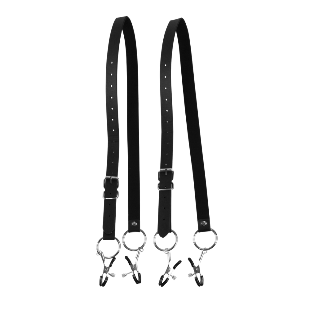 Ouch! by Shots Labia Spreader with Clamps - Black