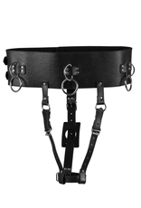 Ouch! by Shots Belt with Vibrator Holder - Black