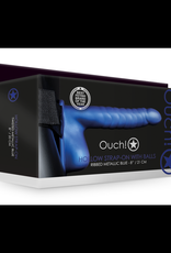 Ouch! by Shots Ribbed Hollow Strap-On with Balls - 8 / 21 cm