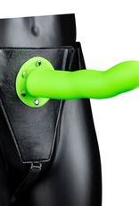 Ouch! by Shots Glow in the Dark Curved Hollow Strap-On - 8 / 20 cm