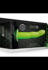 Ouch! by Shots Glow in the Dark Curved Hollow Strap-On - 8 / 20 cm