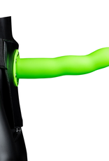 Ouch! by Shots Glow in the Dark Curved Hollow Strap-On - 8 / 20 cm