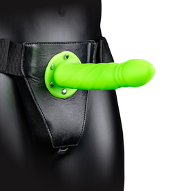 Ouch! by Shots Glow in the Dark Twisted Hollow Strap-On - 8 / 20 cm