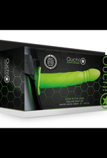 Ouch! by Shots Glow in the Dark Twisted Hollow Strap-On - 8 / 20 cm