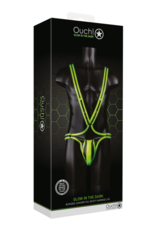 Ouch! by Shots Body-Covering Harness - Glow in the Dark - L/XL