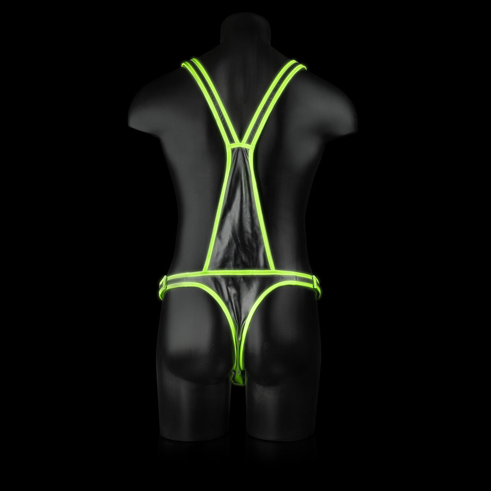 Ouch! by Shots Body-Covering Harness - Glow in the Dark - L/XL