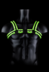 Ouch! by Shots Buckle Harness - Glow in the Dark - S/M