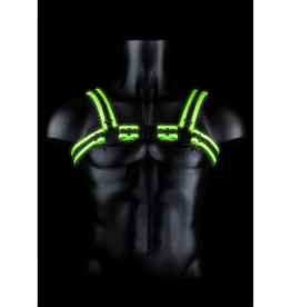 Ouch! by Shots Buckle Harness - Glow in the Dark - S/M