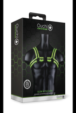 Ouch! by Shots Buckle Harness - Glow in the Dark - S/M