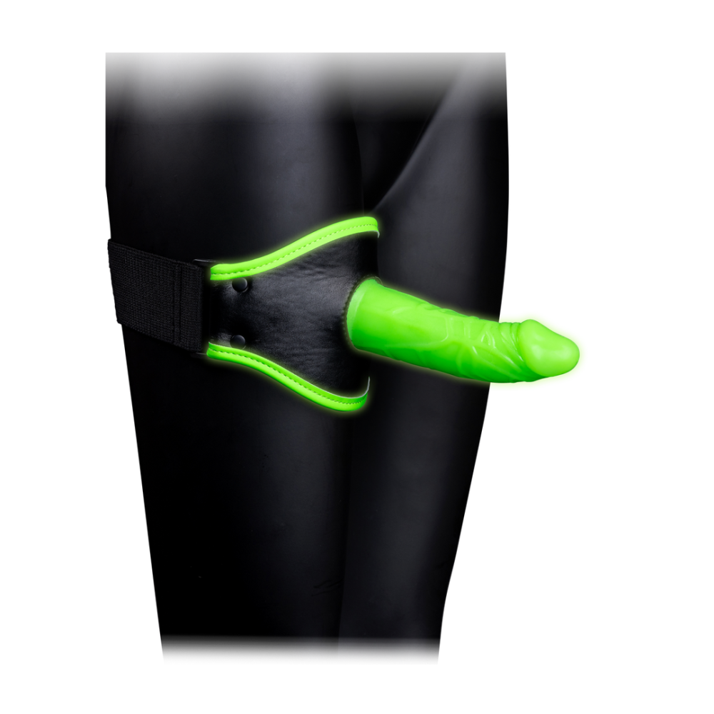 Ouch! by Shots Thigh Strap-On - Glow in the Dark