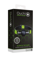 Ouch! by Shots Solid Ball Gag - Glow in the Dark