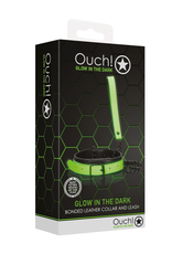 Ouch! by Shots Collar and Leash - Glow in the Dark