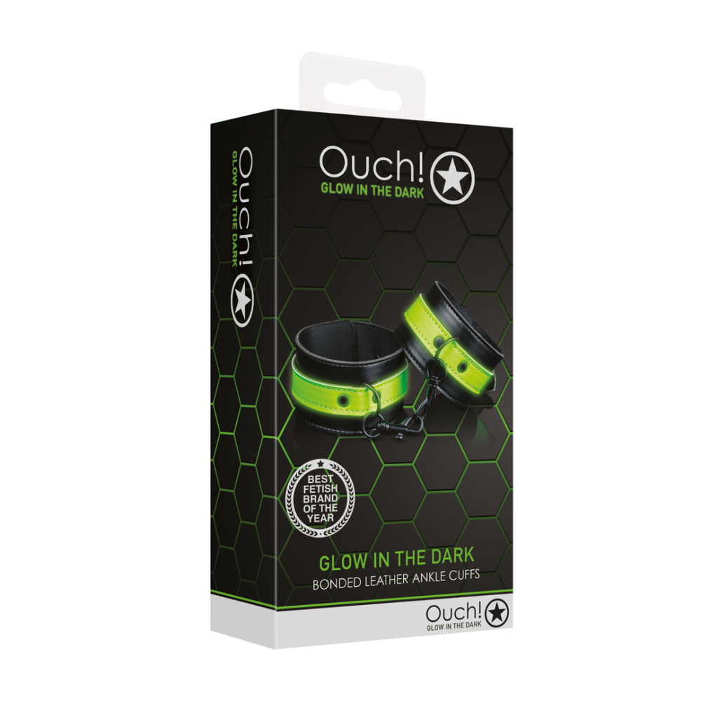 Ouch! by Shots Ankle cuffs - Glow in the Dark