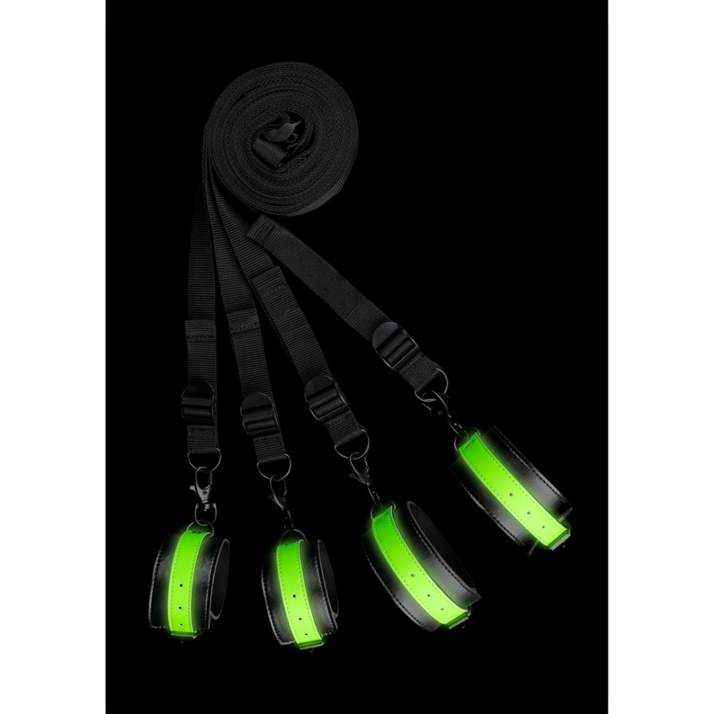 Ouch! by Shots Attachement Set for Bed Bindings - Glow in the Dark