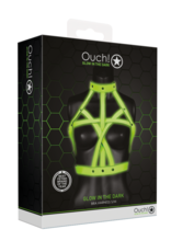 Ouch! by Shots Bra Harness - Glow in the Dark - S/M