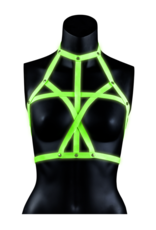 Ouch! by Shots Bra Harness - Glow in the Dark - S/M