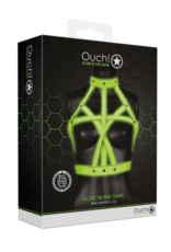 Ouch! by Shots Bra Harness - Glow in the Dark - L/XL