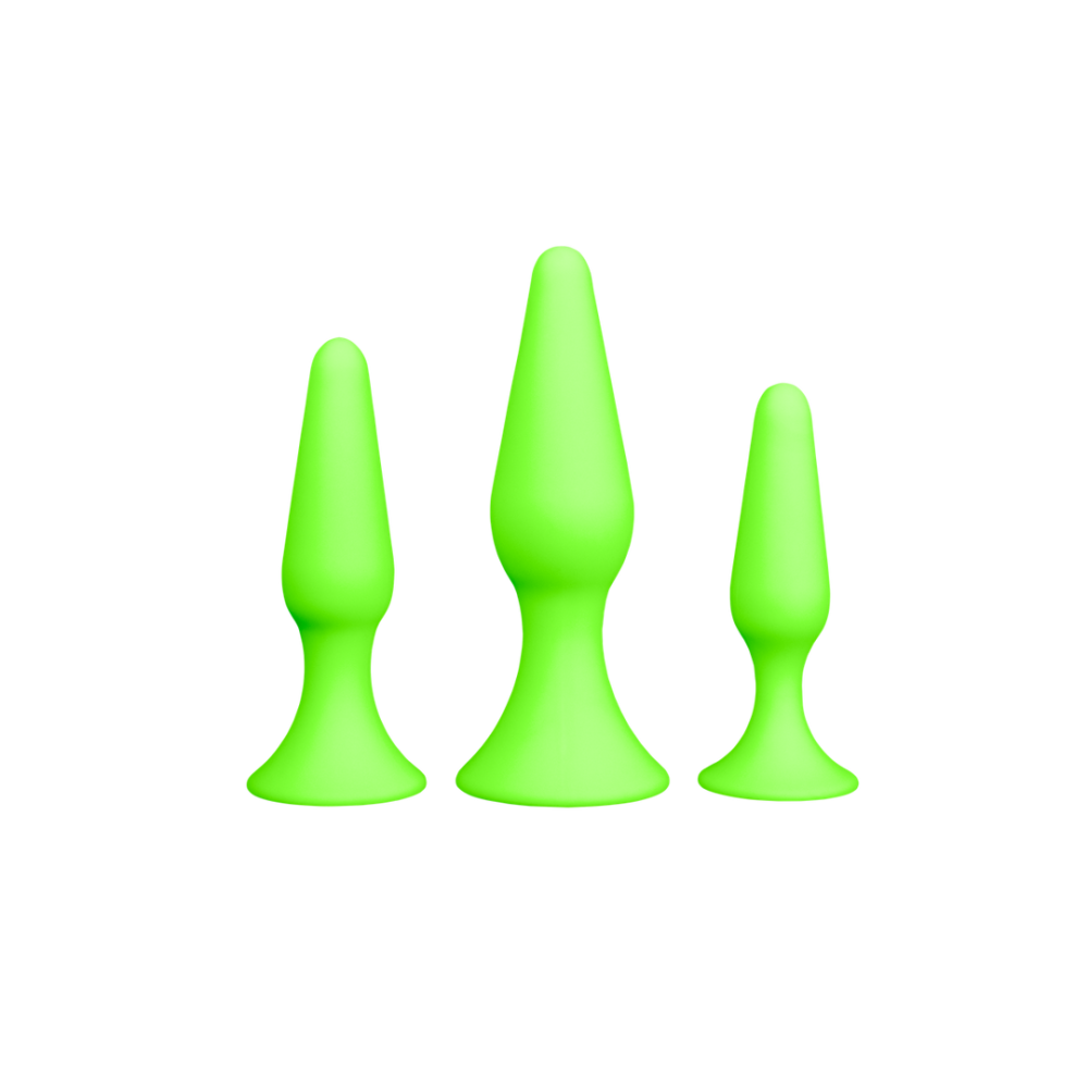 Image of Ouch! by Shots Butt Plug Set - Glow in the Dark