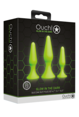 Ouch! by Shots Butt Plug Set - Glow in the Dark
