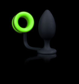 Ouch! by Shots Buttplug met Cockring - Glow in the Dark