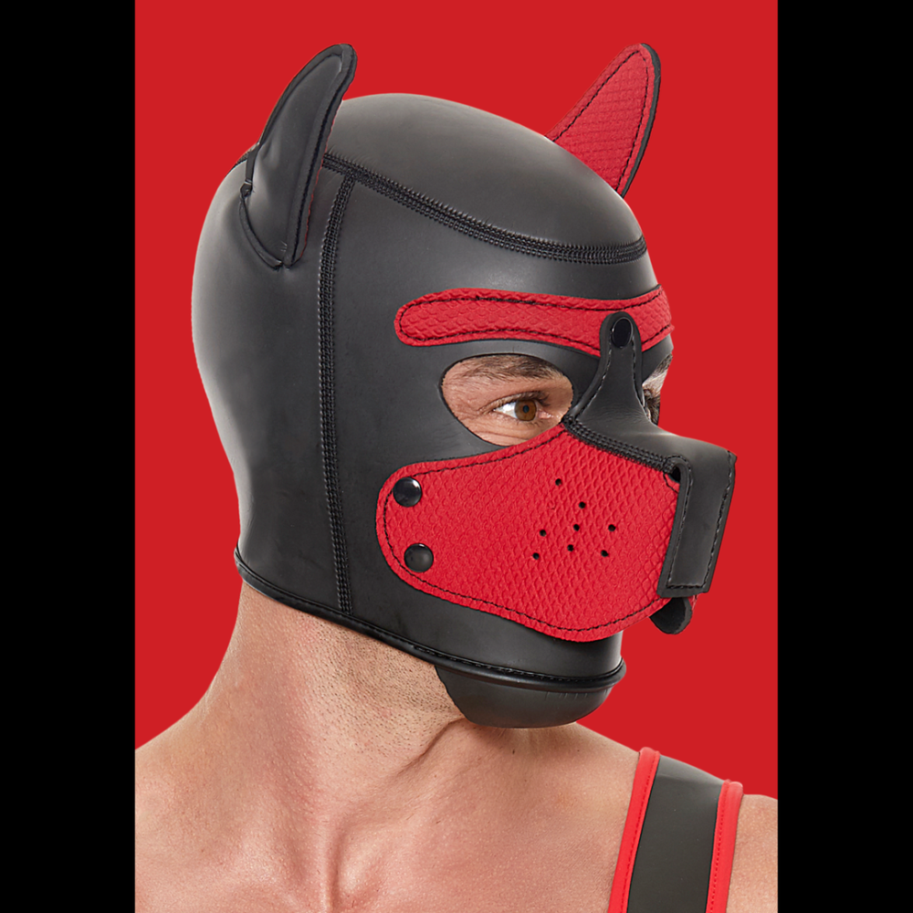 Image of Ouch! by Shots Neoprene Puppy Mask - Red