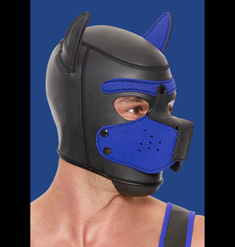 Ouch! by Shots Neopreen Puppy Mask - Blauw