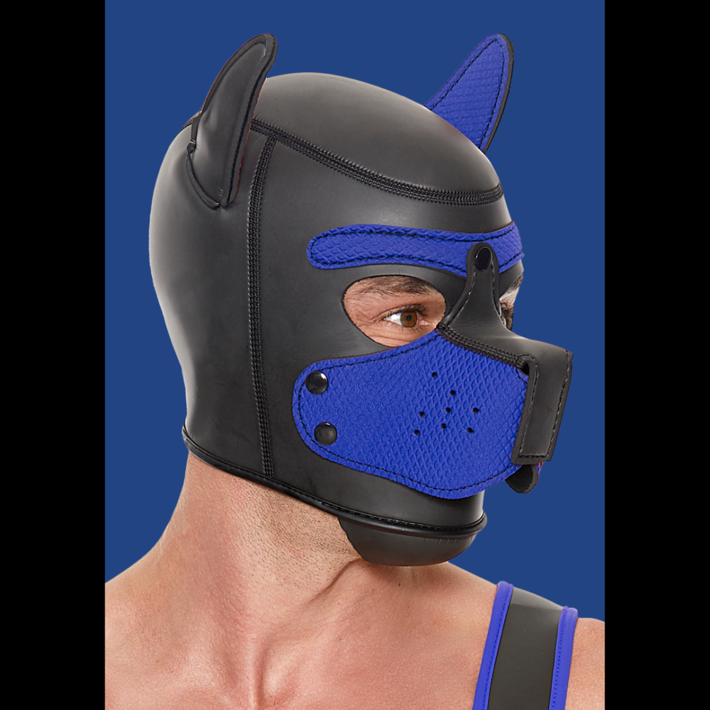 Image of Ouch! by Shots Neoprene Puppy Mask - Blue