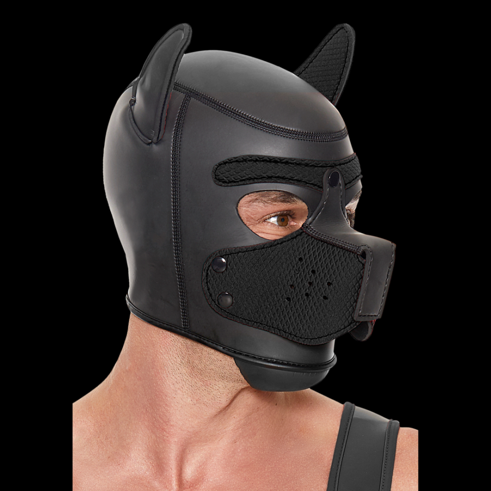 Image of Ouch! by Shots Neoprene Puppy Mask - Black