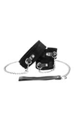 Ouch! by Shots Velcro Collar with Leash and Handcuffs