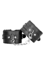 Ouch! by Shots Plush Bonded Leather Hand Cuffs