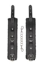 Ouch! by Shots Plush Bonded Leather Hand Cuffs