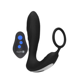 Ouch! by Shots E-stim Vibrating Butt Plug  Cockring