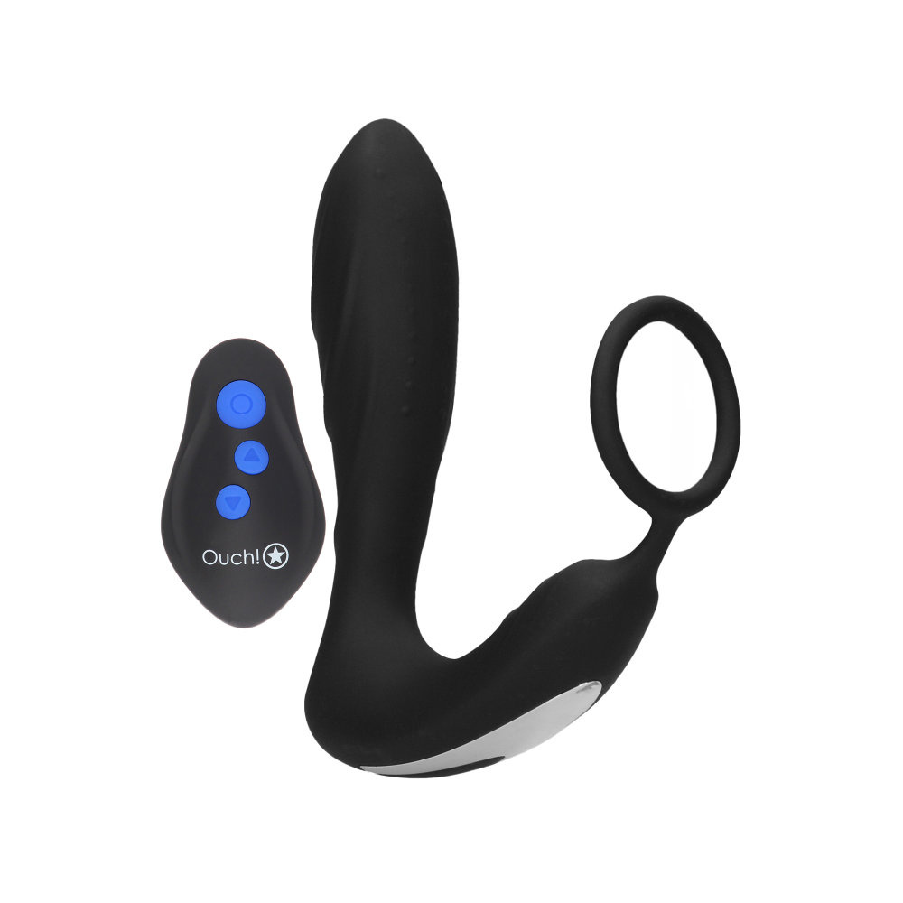 Image of Ouch! by Shots E-stim Vibrating Butt Plug Cockring