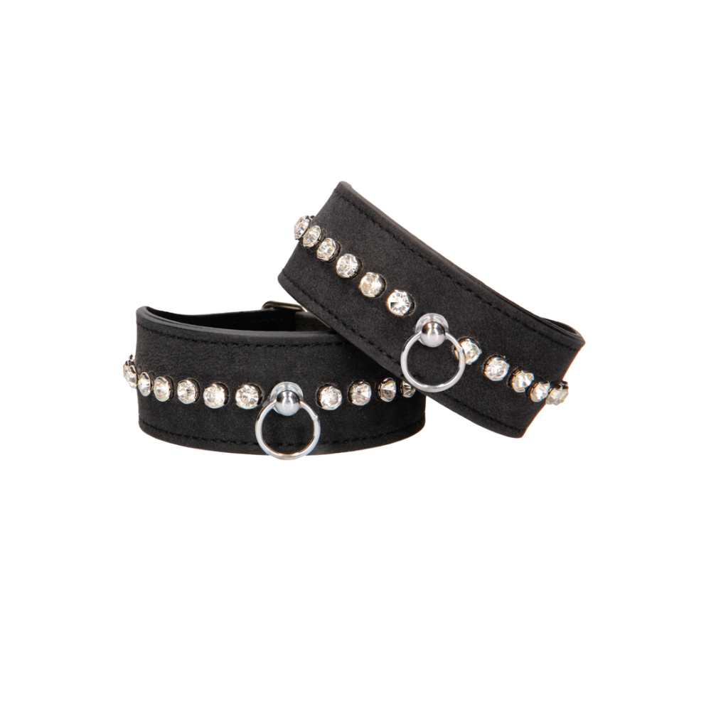 Ouch! by Shots Diamond Studded Ankle Cuffs