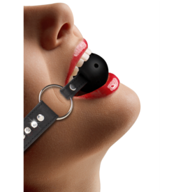 Ouch! by Shots Breathable Ball Gag with with Diamond Studded Straps