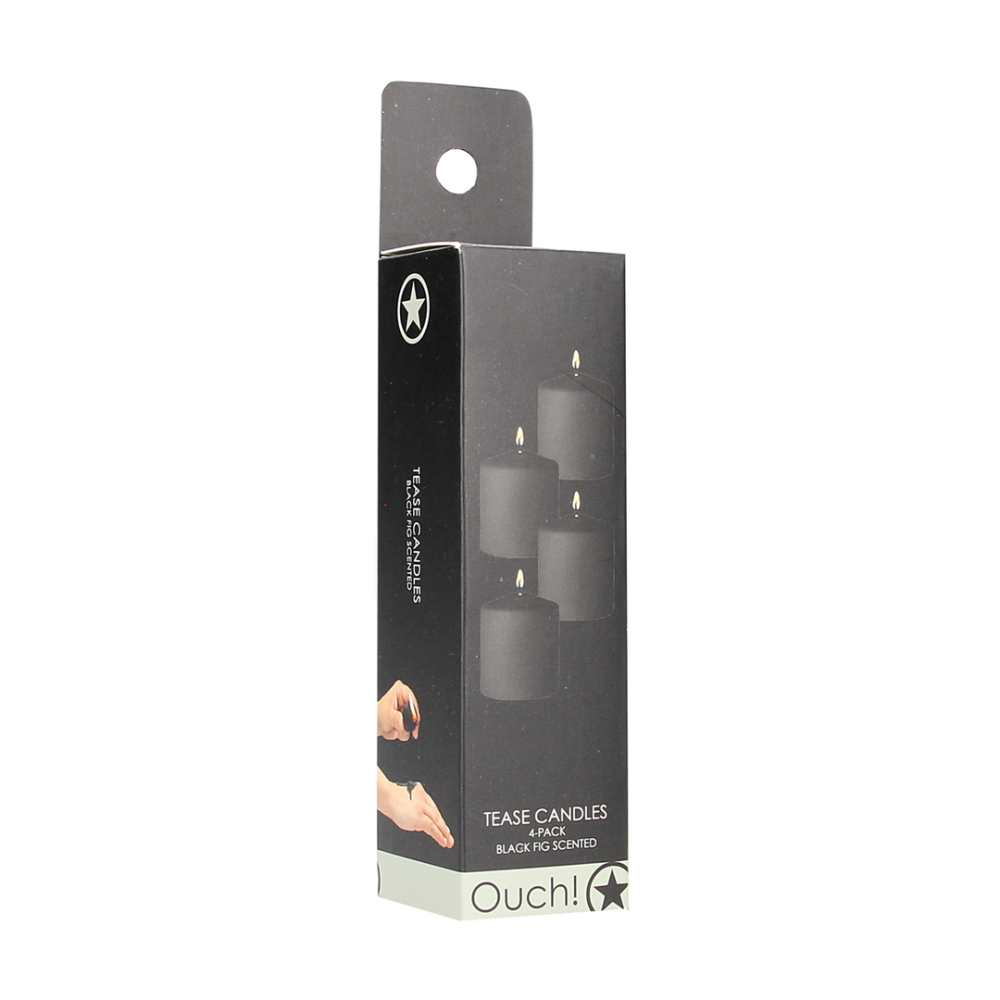 Ouch! by Shots Tease Candles - Disobedient - 4 Pieces - Black